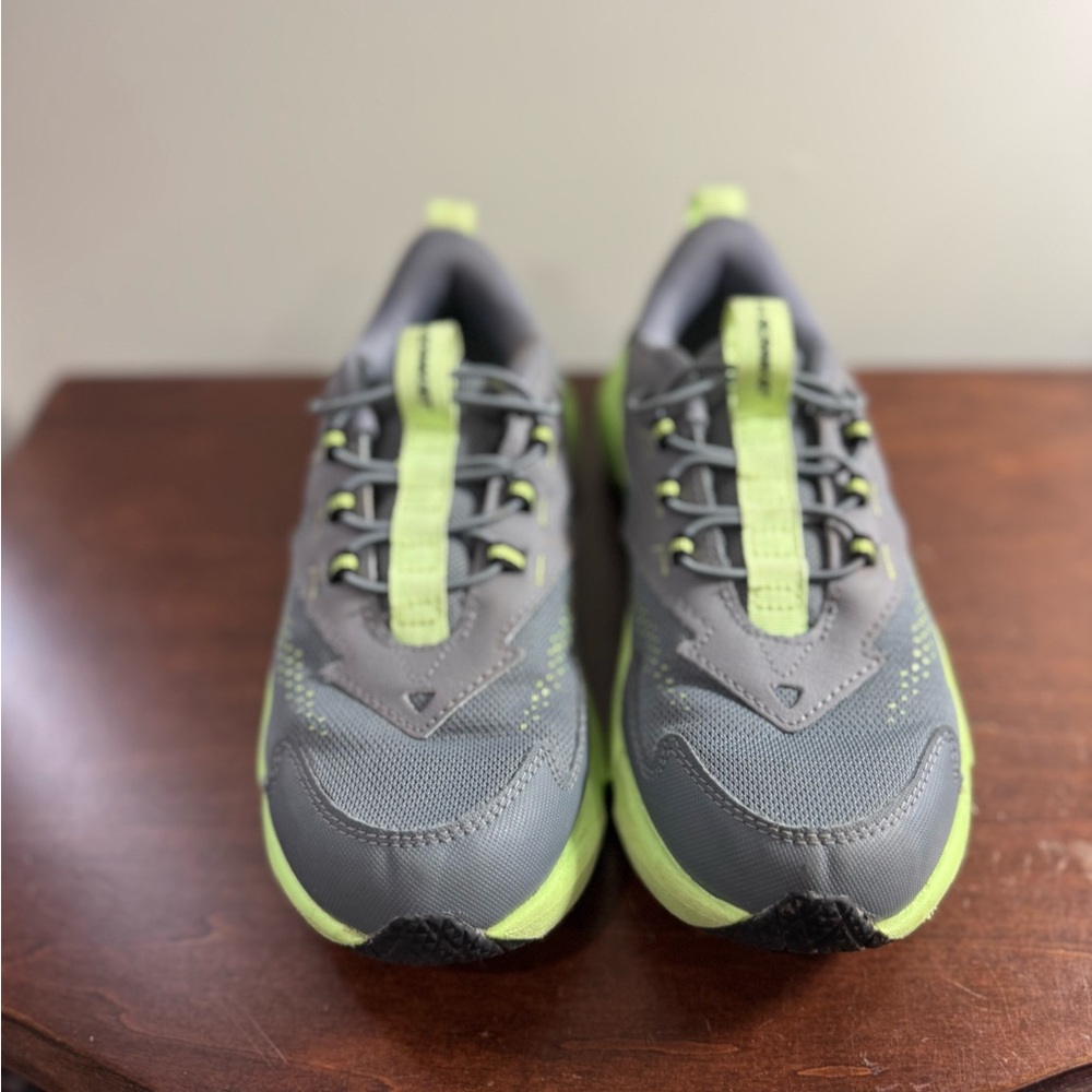 Kids Gray and Green Under Armour Shoes